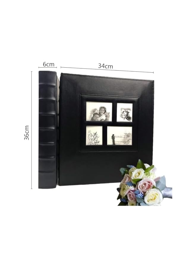 The Bros Photo Albums, 4x6 Inch Hand Made DIY Albums, 600 Photos Extra Large Capacity Wedding Family Picture Albums Photo Book, Magnetic Self-Stick Horizontal and Vertical Photos Leather Cover - Image 5