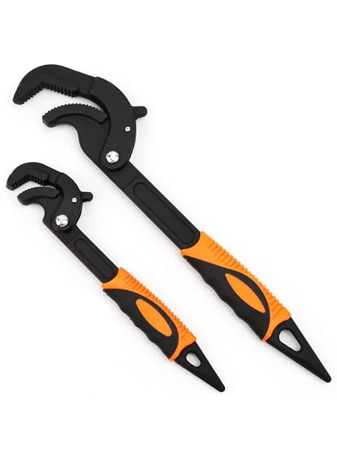 promass 2 Pcs Multi-function Universal Wrench Set Self Adjusting Spanner Quick Power Grip Pipe Wrench for Auto Repair and Home Maintenance - Image 1