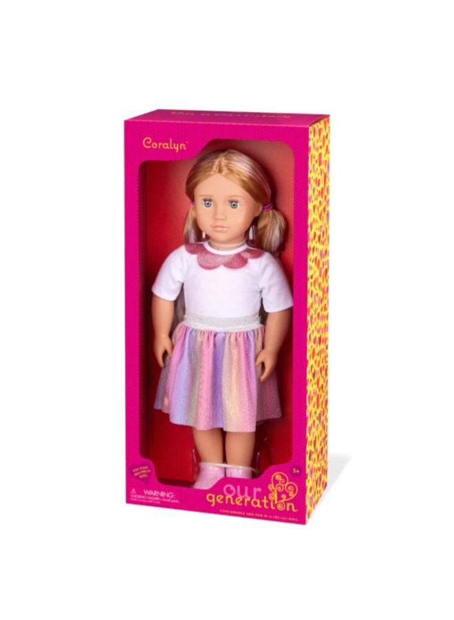 أور جنريشن دمية كورالين مرحة وأنيقة بزي بنمط الآيس كريم ألوان متعددة 18 بوصة BOGBD31461Z - Image 2