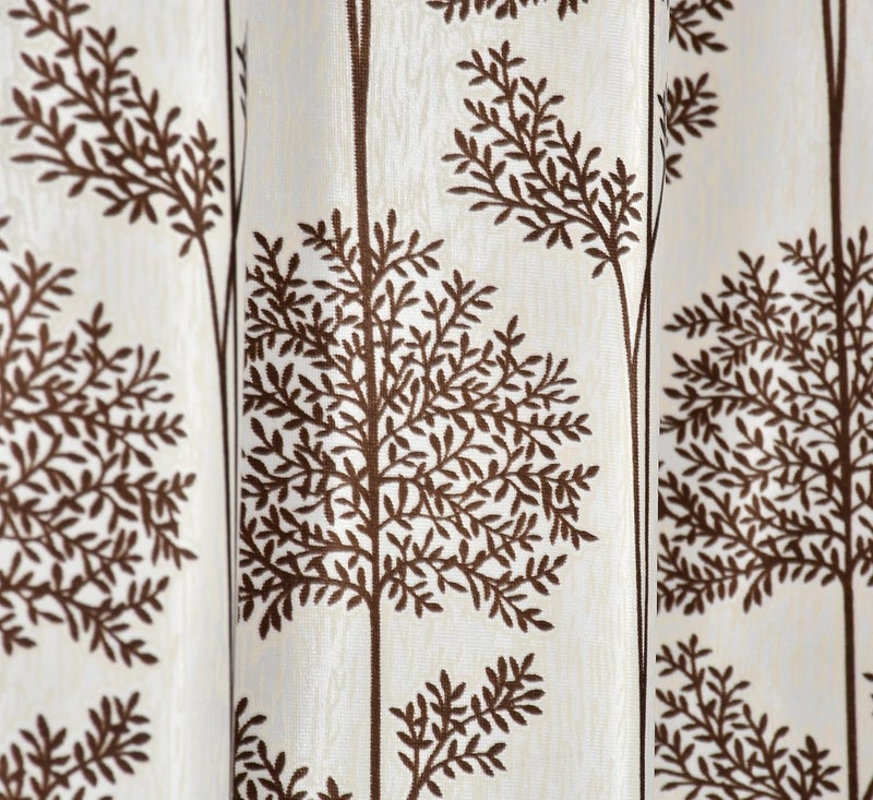Waco Creation Polyester Carnival Leaf Pattern Digital Printed Curtain for Door 4 X 7 Feet Home and Office Living Room and Kitchen Hall Set of 2 Pc Coffee