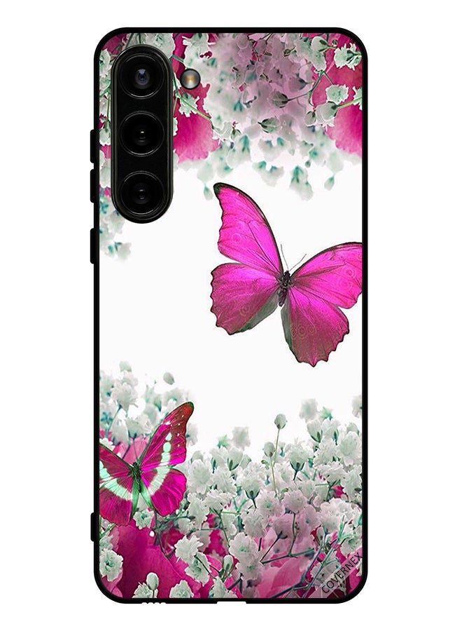 Covernex Protective Case Cover For Samsung Galaxy S23 Plus Beautiful Butterflies And Small Roses - Image 1
