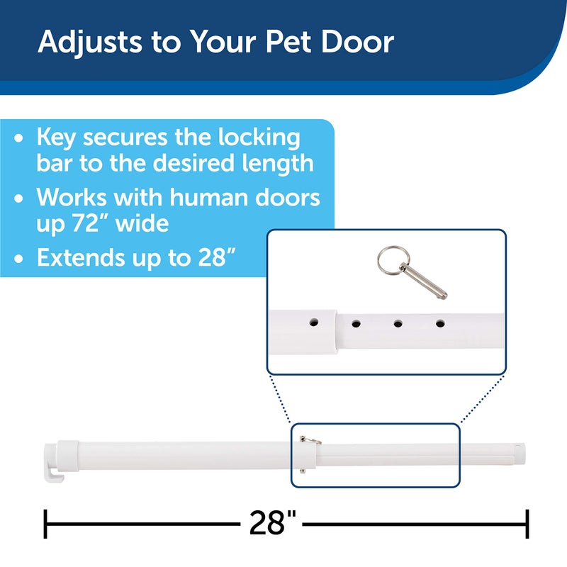 PetSafe Sliding Glass Pet Door Security Bar - Easy to Install - Lock Your Sliding Glass Dog Door - Compatible with PetSafe Sliding Glass Pet Doors - for Sliding Glass Doors up to 72” Wide - Image 4