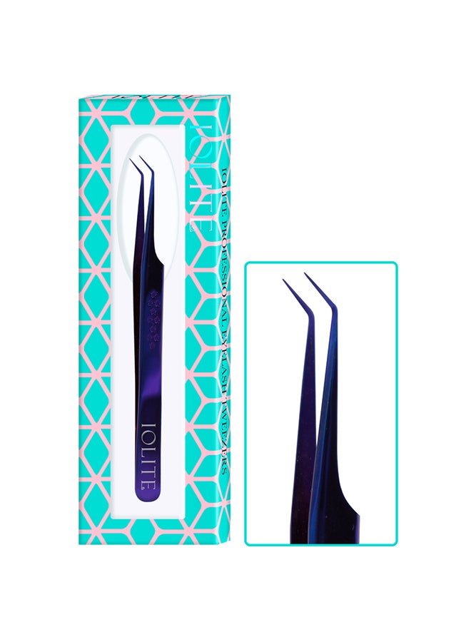IOLITE Lash Tweezers Professional Stainless Steel Curved Precision Tweezer for Eyelash Extensions, Volume Lashes, Electronics, Laboratory Work, Jewelry-Making,Crafting,Soldering, 2D-3D False Lashes, Nail Art - Image 2