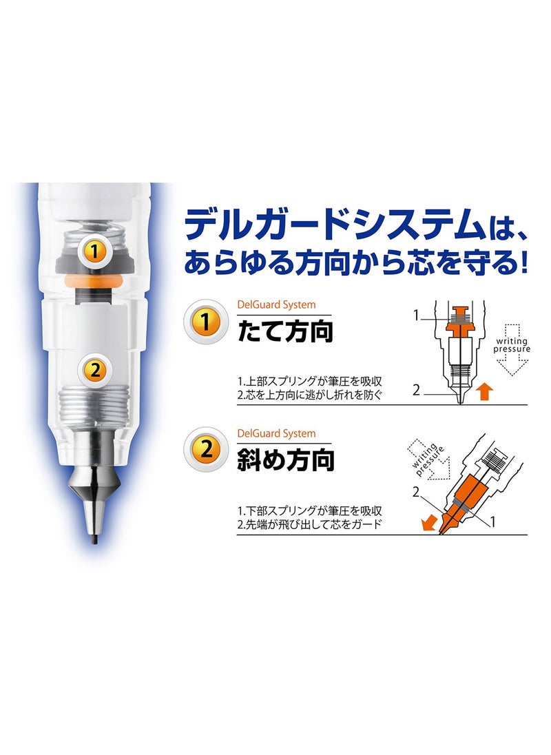 ZEBRA Zebra DelGuard 05mm Lead Mechanical Pencil Blue Body PMA85BL  - Image 2
