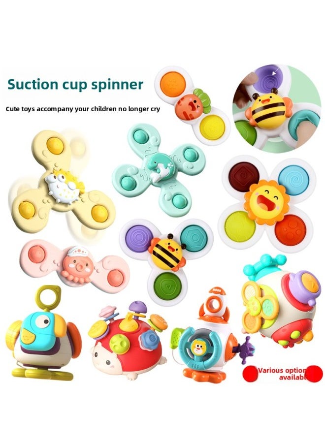 [Free Shipping] Baby Sucker Turnaround Music Toy Baby Rattle Bells Puzzle Soothing Swivel Fingertip Top-Color:[chinese Color Box] Begonia Red-hikgehog Biting Fun 203g  - Image 2