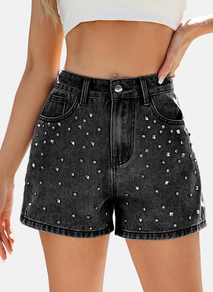 يونيكي Grey Mid Rise Plain Regular Fit Shorts