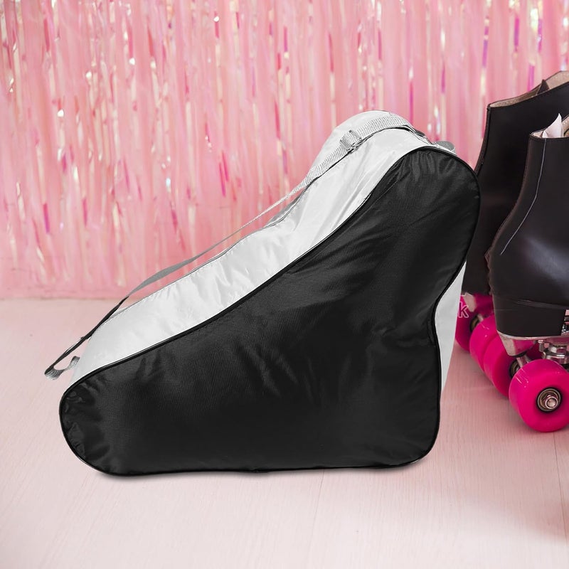 Roller Skate Carry Bag Triangle Shoulder Storage Bag for Inline Skates and Ice Skating Accessories Black - Image 4
