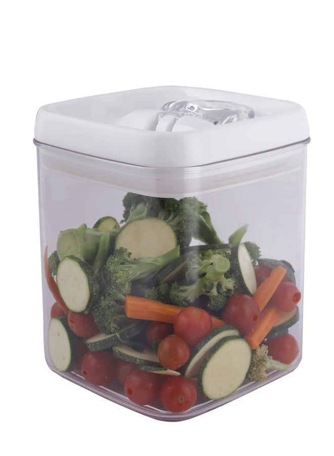 Felli Flip-Tite Acrylic Airtight Food Storage Container With Flip Lid - 2.4 Litre | Leak Proof, BPA Free Plastic Container For Kitchen | Easy To Open Ring Handle | Stackable Multipurpose Jar Canister - Image 4
