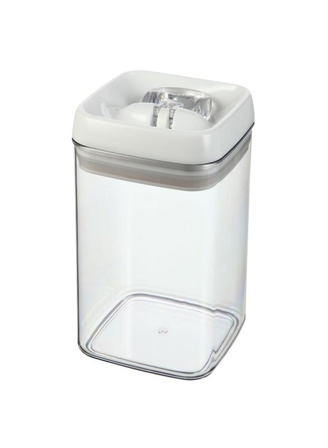 Felli Flip-Tite Acrylic Airtight Food Storage Container With Flip Lid - 2.4 Litre | Leak Proof, BPA Free Plastic Container For Kitchen | Easy To Open Ring Handle | Stackable Multipurpose Jar Canister - Image 2