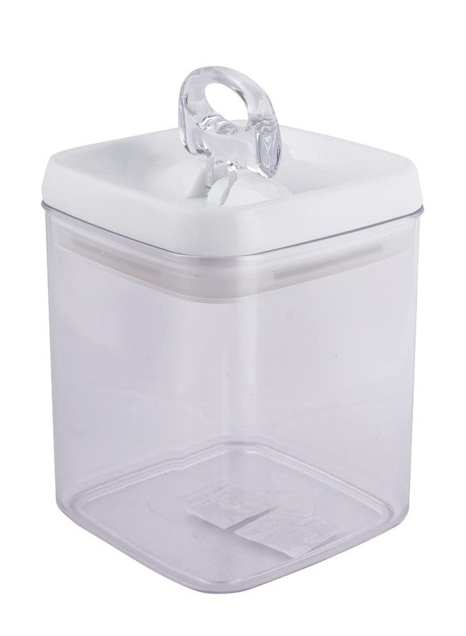 Felli Flip-Tite Acrylic Airtight Food Storage Container With Flip Lid - 2.4 Litre | Leak Proof, BPA Free Plastic Container For Kitchen | Easy To Open Ring Handle | Stackable Multipurpose Jar Canister - Image 5