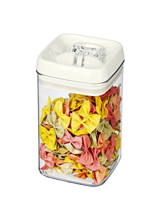 Felli Flip-Tite Acrylic Airtight Food Storage Container With Flip Lid - 2.4 Litre | Leak Proof, BPA Free Plastic Container For Kitchen | Easy To Open Ring Handle | Stackable Multipurpose Jar Canister - Image 3