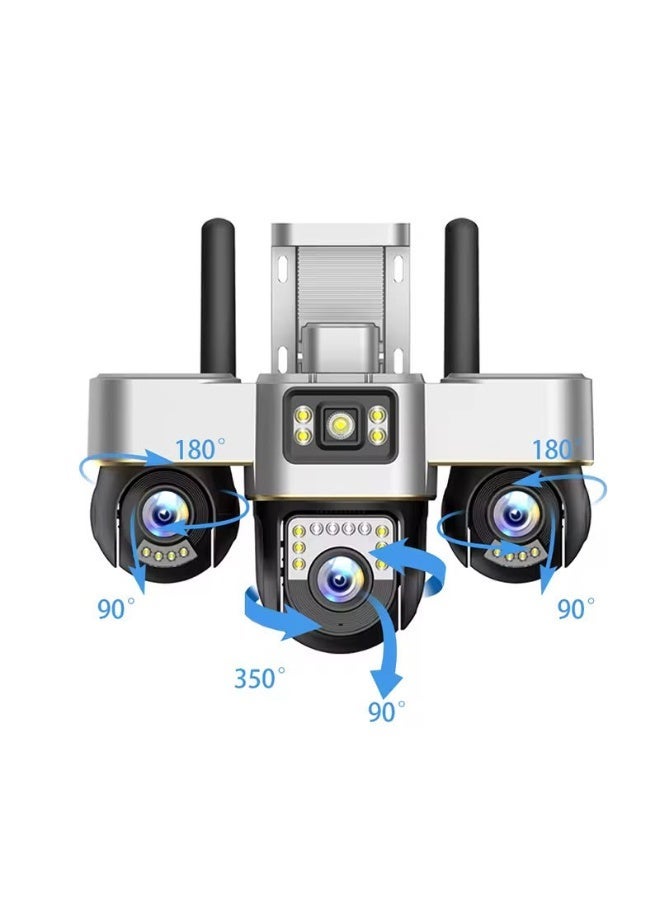 TIGER 4G SIM Triple Lens PTZ Security Camera with AI Motion Detection, Two-Way Audio, Full Color Night Vision, 360° Remote Monitoring, Human Detection, Weather Resistant Outdoor Surveillance Camera - Image 2