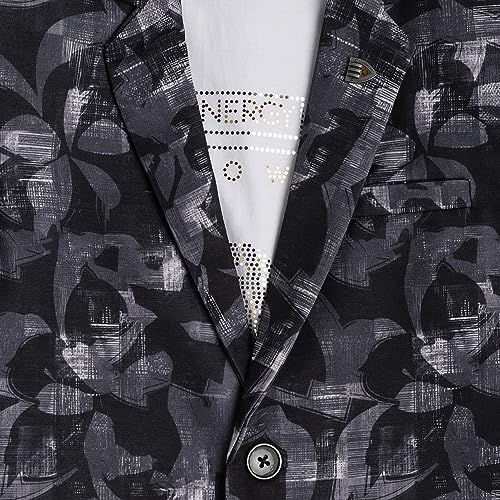 CAVIO Boys Printed Blazer and T-Shirt Black - Image 3