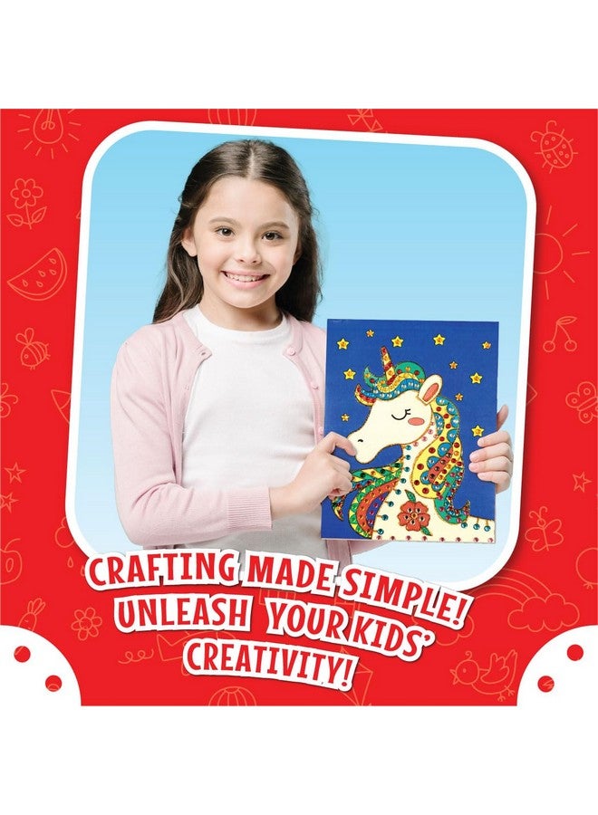 WONDRBOX Diamond Art Kit | Art and Craft Kit for Girls 6-12 | Coloring & Painting Kit | 100+ Gem Stones | Toys for Kids | Birthday Gifts for Girls Age 6 7 8 9 10 11 12 - Image 4
