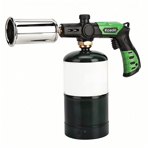 KOACKL Propane Torch Head Kitchen Blow Torch Gun Campfire Charcoal Starter Grill Torch with Igniter Adjustable Flame for Cooking SolderingPropane Tank Not Included - Image 1
