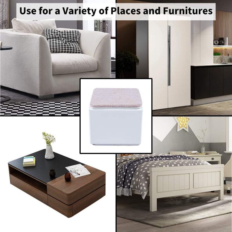 Self Adhesive Bed and Furniture Risers，Lift Furniture Risers Steel Bed Risers to Heavy Furniture or Beds Self-Adhesive Furniture Chair Table Risers - Image 3