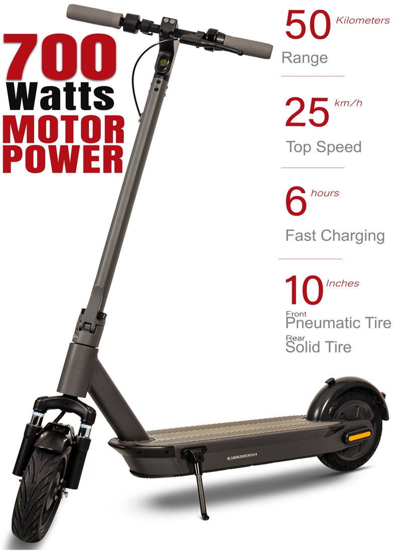 Sky Land Electric Scooter with LCD & App Control | Strong Built, Waterproof Battery, 50km Super Long Range, Suspension Fork, 3-Level Speed up to 25km/h– E scooter EM-1606-B (Black)  - Image 4