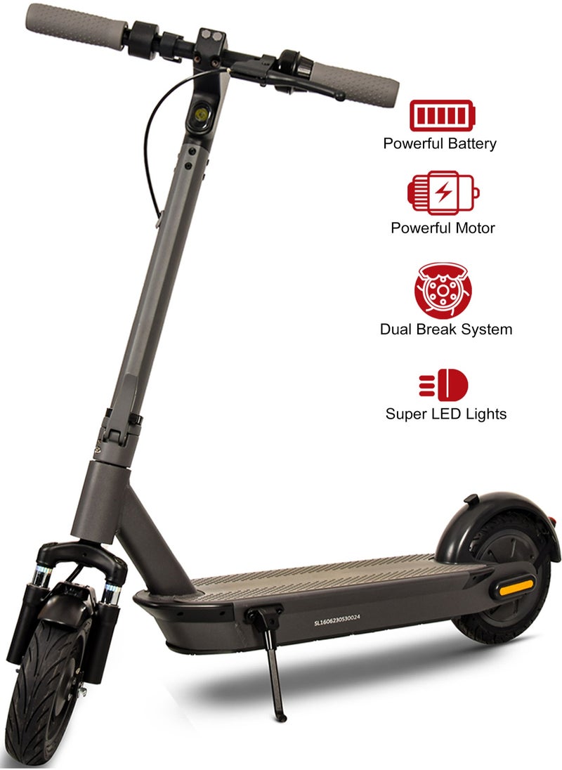 Sky Land Electric Scooter with LCD & App Control | Strong Built, Waterproof Battery, 50km Super Long Range, Suspension Fork, 3-Level Speed up to 25km/h– E scooter EM-1606-B (Black)  - Image 1