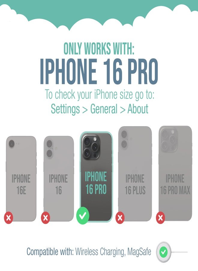سمارتيش جراب Smartish® المغناطيسي لهاتف iPhone 16 Pro - Gripmunk متوافق مع MagSafe [خفيف الوزن + واقي] غطاء رفيع ورفيع مع بطانة من الألياف الدقيقة لهاتف Apple iPhone 16 Pro - حقول الزهور البرية - Image 5
