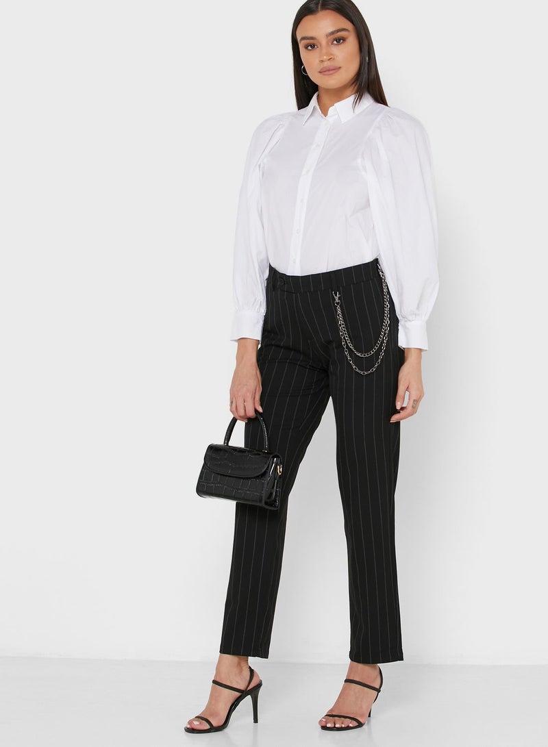 trendyol Striped Slim Fit Chinos - Image 4