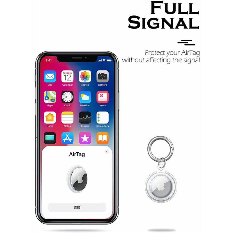 Barakah 4Pcs Soft TPU Case Fit for AirTags, Anti-Scratch Protective Skin Cover with Keychain, Safety Fit for Air Tags Tracking Locator Anti-Lost Tracker Finder Protector - Image 5