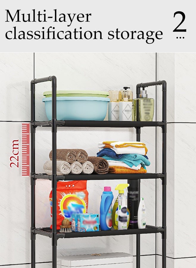DUNISO 3-Tier Toilet Storage Rack , Multipurpose Bathroom Storage Shelf ,High Capacity,Space Saver, Freestanding Storage Shelf , Suitable for Bathroom, Laundry, Restroom - Image 5