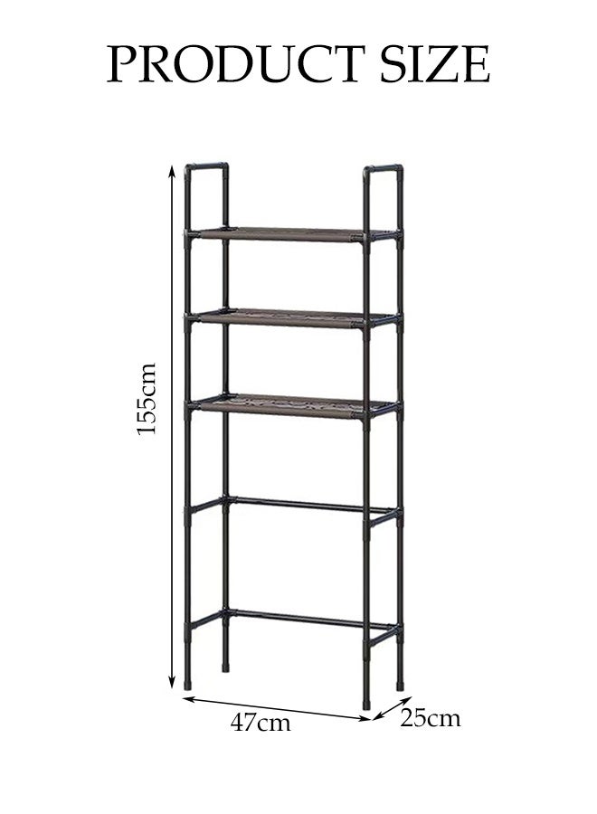 DUNISO 3-Tier Toilet Storage Rack , Multipurpose Bathroom Storage Shelf ,High Capacity,Space Saver, Freestanding Storage Shelf , Suitable for Bathroom, Laundry, Restroom - Image 2