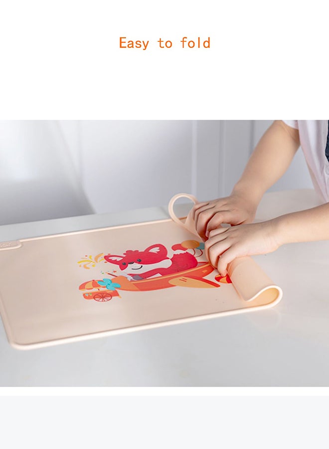 30 * 40 cm orange little fox children's silicone table mat - Image 4