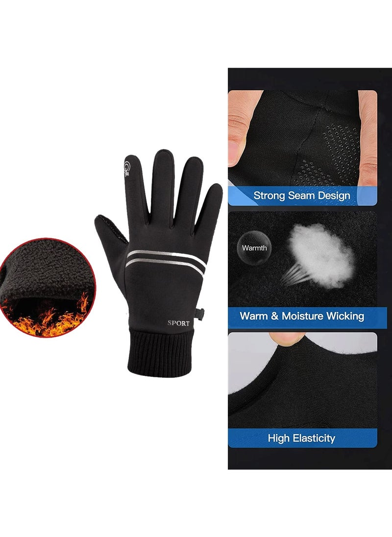 CMGTYYD Winter Gloves, Men's And Women's Touch Screen Anti-Slip And Freezing Gloves Waterproof Windproof And Warm Gloves, Suitable For Driving/Cycling/Hiking/Skating In Cold Weather  - Image 2