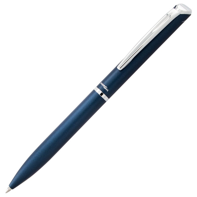 Pentel EnerGel Style Gel Pen, (0.7mm) Medium Line, Navy - BL2007CABX (Ink Color- Black) - Image 1