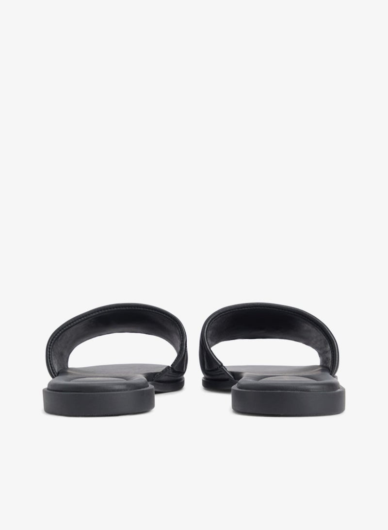 TOMMY HILFIGER Leather TH Monogram Strap Mules - Image 5