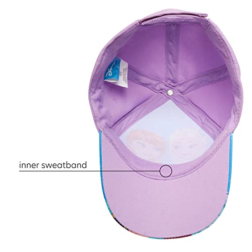 Disney Frozen Kids Baseball Cap, Adjustable Hat for Girls, Age 4-7 Years, Elsa and Anna Purple - Image 5