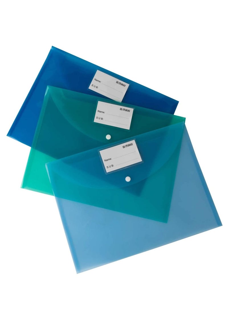 Maxi - 12-Piece Clear Document Bag Set Multicolour - Image 1
