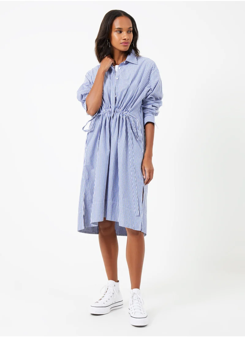 فرنش كونكشن Rhodes Stripe Poplin Shirt Dress