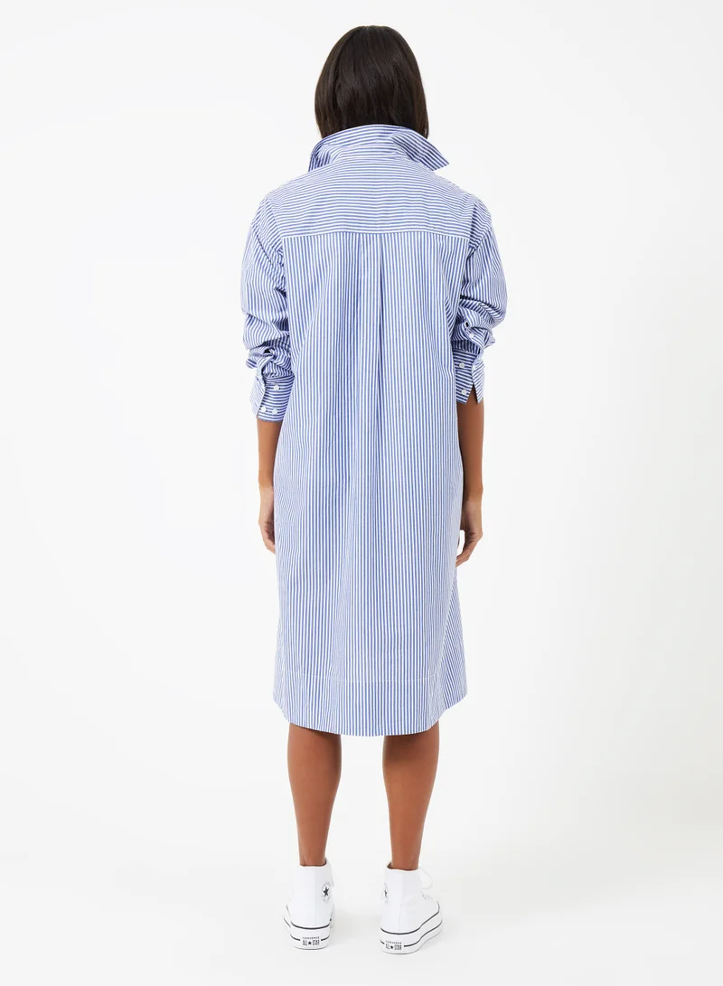 French Connection Rhodes Stripe Poplin Shirt Dress