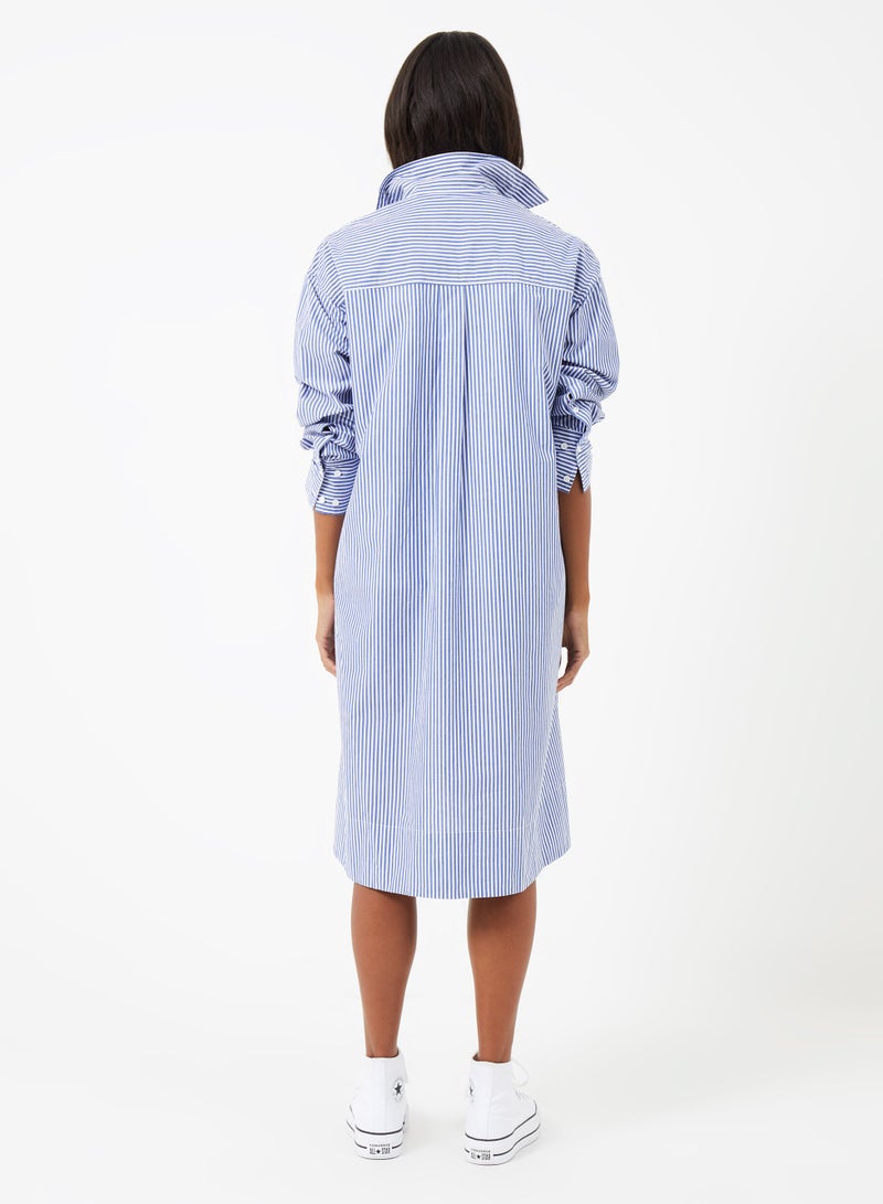 French Connection Rhodes Stripe Poplin Shirt Dress - Image 3