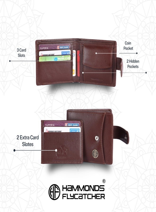 HAMMONDS FLYCATCHER Men's Genuine Leather Belt Wallet Combo - Valentine's Gift for Boyfriend and Husband - Birthday Gift for Boyfriend Unique - Leather Wallet & Belt Combo-Brown - Image 4