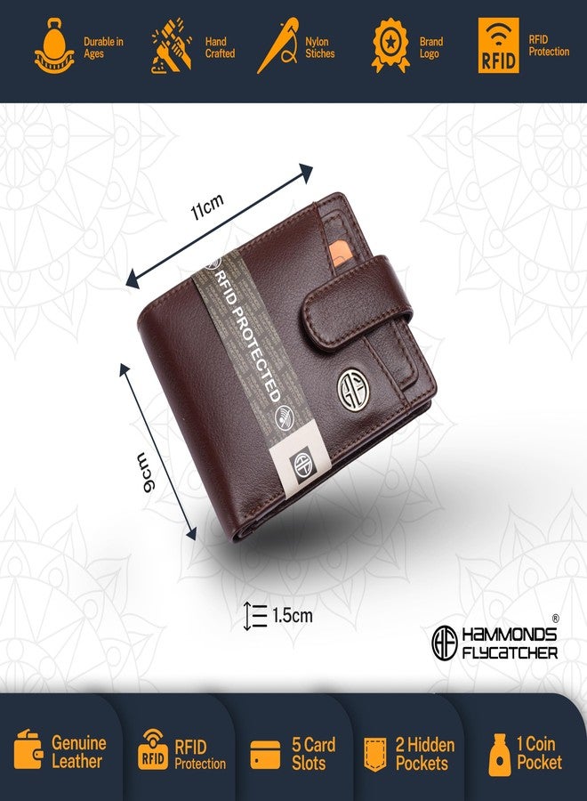 HAMMONDS FLYCATCHER Men's Genuine Leather Belt Wallet Combo - Valentine's Gift for Boyfriend and Husband - Birthday Gift for Boyfriend Unique - Leather Wallet & Belt Combo-Brown - Image 3