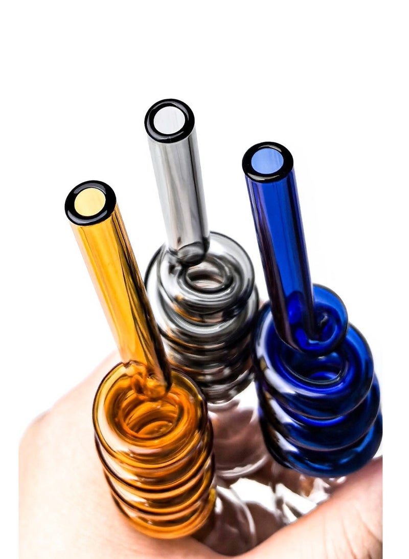 شاو تشن 5pcs قسط مقاومة للحرارة الزجاج القش عالية بوروسيليكات ماتيريا للاستخدام طويل الأمد (لون عشوائي) - Image 4