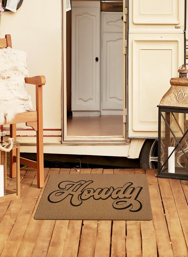 XLDLIOO Howdy Western Cowgirl Door Mat, Funny Welcome Front Door Mat Indoor Outdoor Entrance for Cowgirls Girly Room, Retro Abstract Artificial Coir Doormat Rugs for Dorm Bathroom Entry Decor 30x17in - Image 4