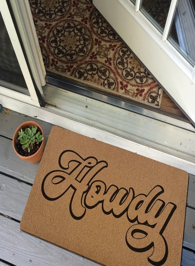 XLDLIOO Howdy Western Cowgirl Door Mat, Funny Welcome Front Door Mat Indoor Outdoor Entrance for Cowgirls Girly Room, Retro Abstract Artificial Coir Doormat Rugs for Dorm Bathroom Entry Decor 30x17in - Image 5