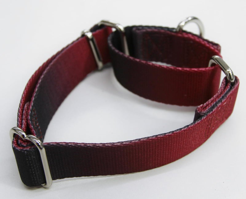 Axdvk Martingale Dog Collar Colorful Gradient Fashionable - Anti-Escape Soft Durable Pets Collar for Walking Training Outdoor Daily Use -Medium, Burgundy - Image 2