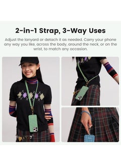 PITAKA pitaka Phone Lanyard, Adjustable Phone Strap with 3 Wearing Styles, Multifuctional Phone Strap Crossbody, Phone Wrist Strap, and Phone Neck Lanyard Compatible with iPhone 16 Pro - Black  - Image 5