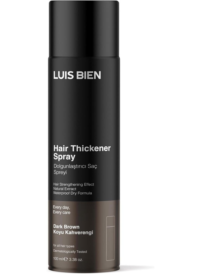 Hair Thickening Spray for Men and Women,Instant Hair Growth-Hair Building Fibers -Full and Thick Hair Instantly-Natural Hair Look-Easy and Quick Apply-Dark Brown 100 ML