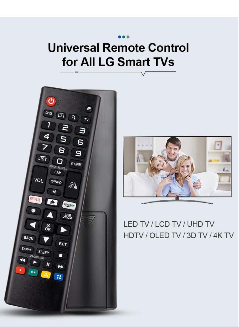 PopZa Universal Remote Control for All LG Smart TV LCD LED OLED UHD HDTV Plasma Magic 3D 4K Webos TVs AKB75095307 AKB75375604 AKB75675304 AKB74915305 AKB76037601 AKB75675313 AKB75855501 - Image 2