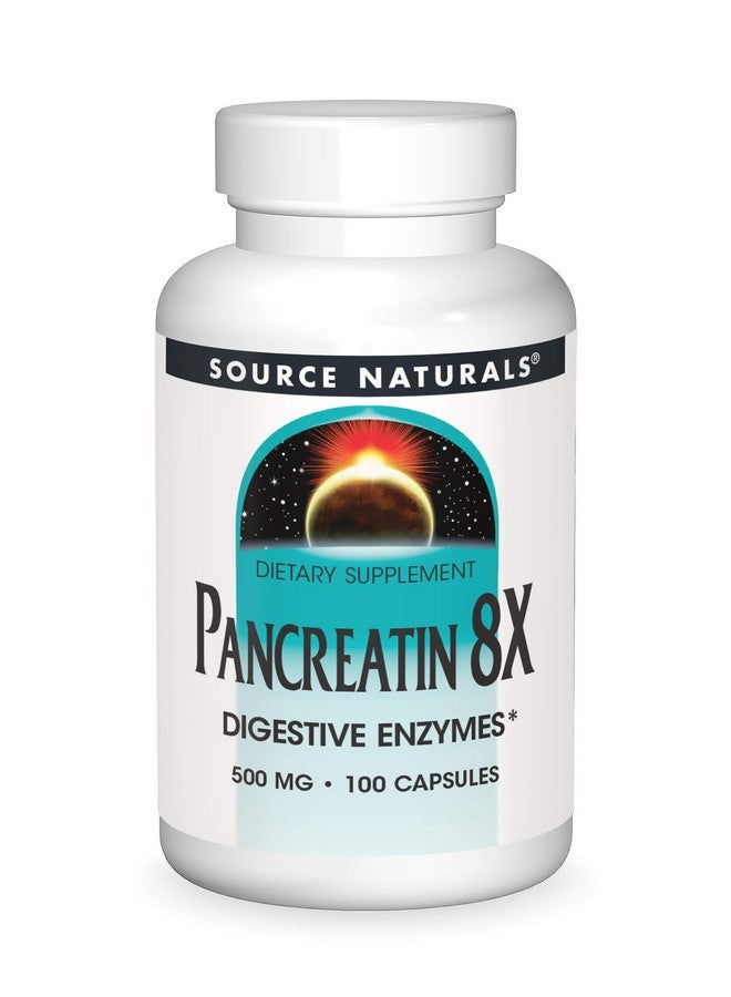 Source Naturals Pancreatin 8X 500 Mg Digestive Enzymes 100 Capsules - Image 2