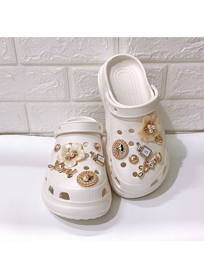 Unique 12 Pcs Shiny Shoe Charms - Diamond Chain Shoe Accessories - Flower Shoe Accessories - Stylish and Simple - Birthday Party Gifts - Image 4