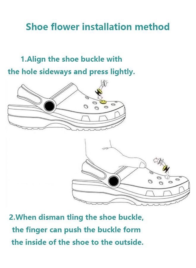 Unique 12 Pcs Shiny Shoe Charms - Diamond Chain Shoe Accessories - Flower Shoe Accessories - Stylish and Simple - Birthday Party Gifts - Image 5