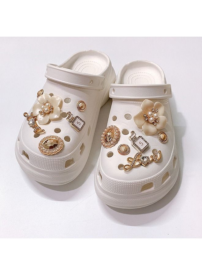 Unique 12 Pcs Shiny Shoe Charms - Diamond Chain Shoe Accessories - Flower Shoe Accessories - Stylish and Simple - Birthday Party Gifts - Image 3