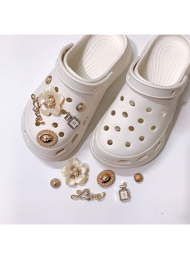 Unique 12 Pcs Shiny Shoe Charms - Diamond Chain Shoe Accessories - Flower Shoe Accessories - Stylish and Simple - Birthday Party Gifts - Image 2